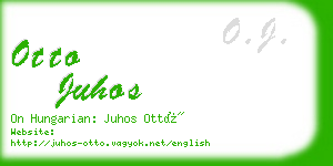 otto juhos business card